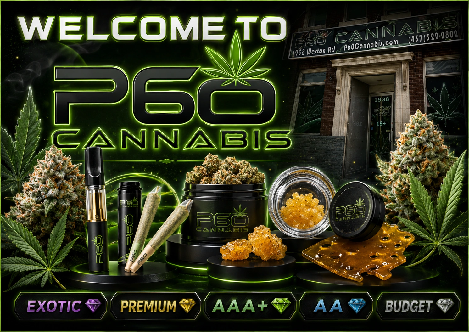 P60 Cannabis official store updates