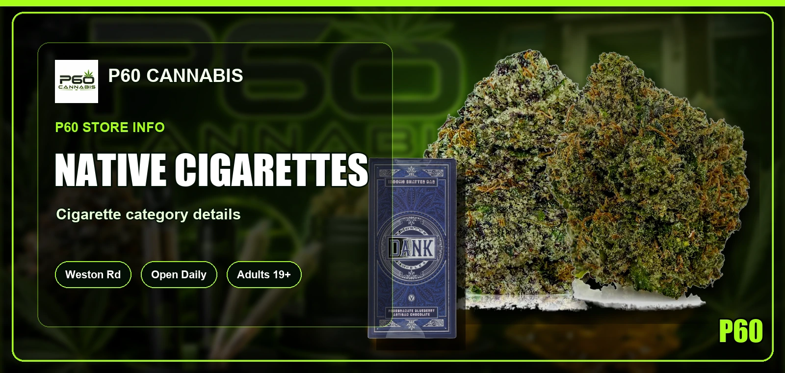 Native Cigarettes York - P60 Cannabis