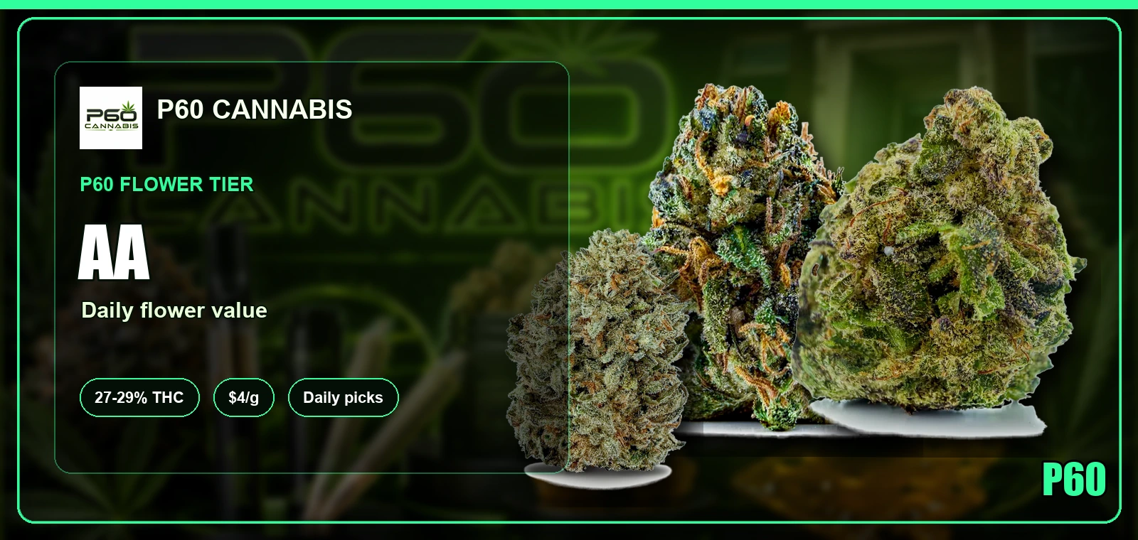 AA Cannabis Flower — Explore the current AA flower menu